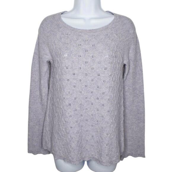 Loft Womens Lilac Purple Heathered Long Sleeve Knit Pullover Cotton‎ Sweater XS - Picture 2 of 8